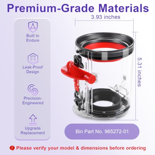 Image of Lemige V12 Dust Bin Canister Replacement for Dyson V12 V9 SV18 Digital Slim