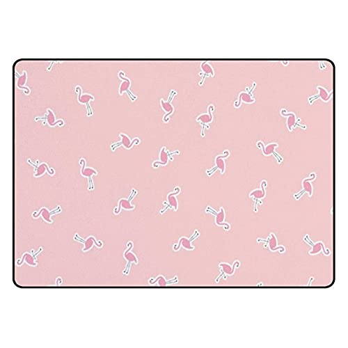 Tapis flamant rose super doux et épais pour confort de maison