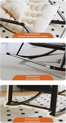 Chaise inclinable à bascule confortable pour soulager la fatigue sur le patio