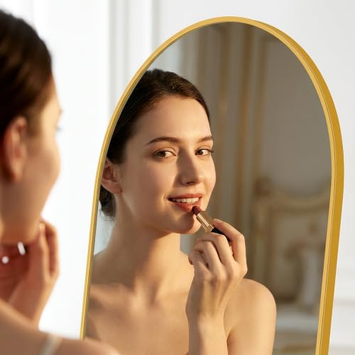 Image of Full Length Mirror, 15 inchx56 inch Arched Standing Full Body Mirror with Stand