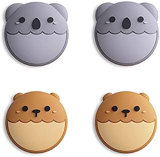 eXtremeRate PlayVital Brown Bear & Koala Cute Switch Thumb Grip Caps, Joystick Caps for Nintendo Switch Lite, Silicone Analog Cover Thumbstick Grips for Switch OLED Joycon