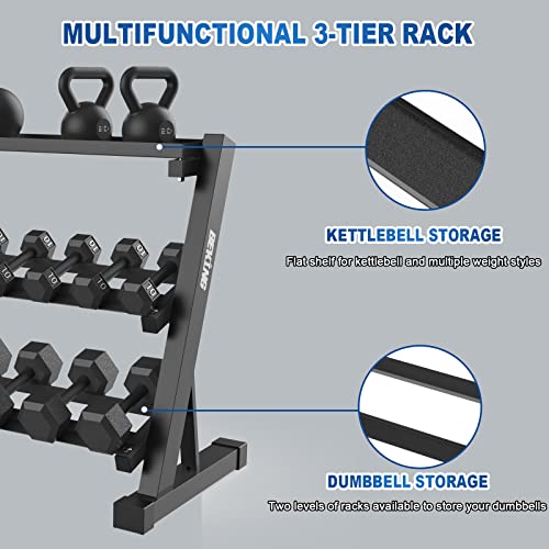 Beking BK96-1 Dumbbell Rack, 3 Tier Weight Storage Rack thumb #2