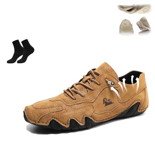 Vogany - Zapatillas ortopédicas para hombre, zapatillas ortopédicas Vogany para mujer, cómodas, planas, impermeables y transpirables, marrón, 38 EU Larga