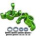 FriHobby Aluminum Front Spindle and Carrier Set for 1/10 Losi Tenacity All: Steering Knuckles & C-Hubs for Tenacity TT Pro 4WD SCT/DB Pro Lasernut U4 Upgrades, Replaces LOS234018 (Green)