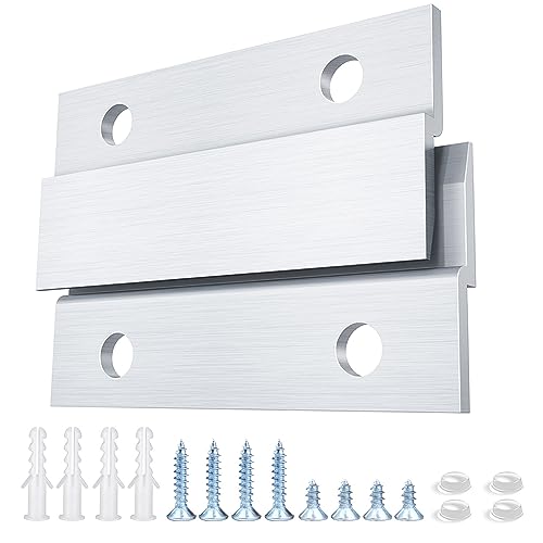 Image of 2'' French Cleat, French Cleat Hanger, Aluminum Z Clips for Hanging Pictures, Mirrors, Panels, Whiteboard, Shelf, Artwork ( Supports 30 lbs, 4 Pairs )