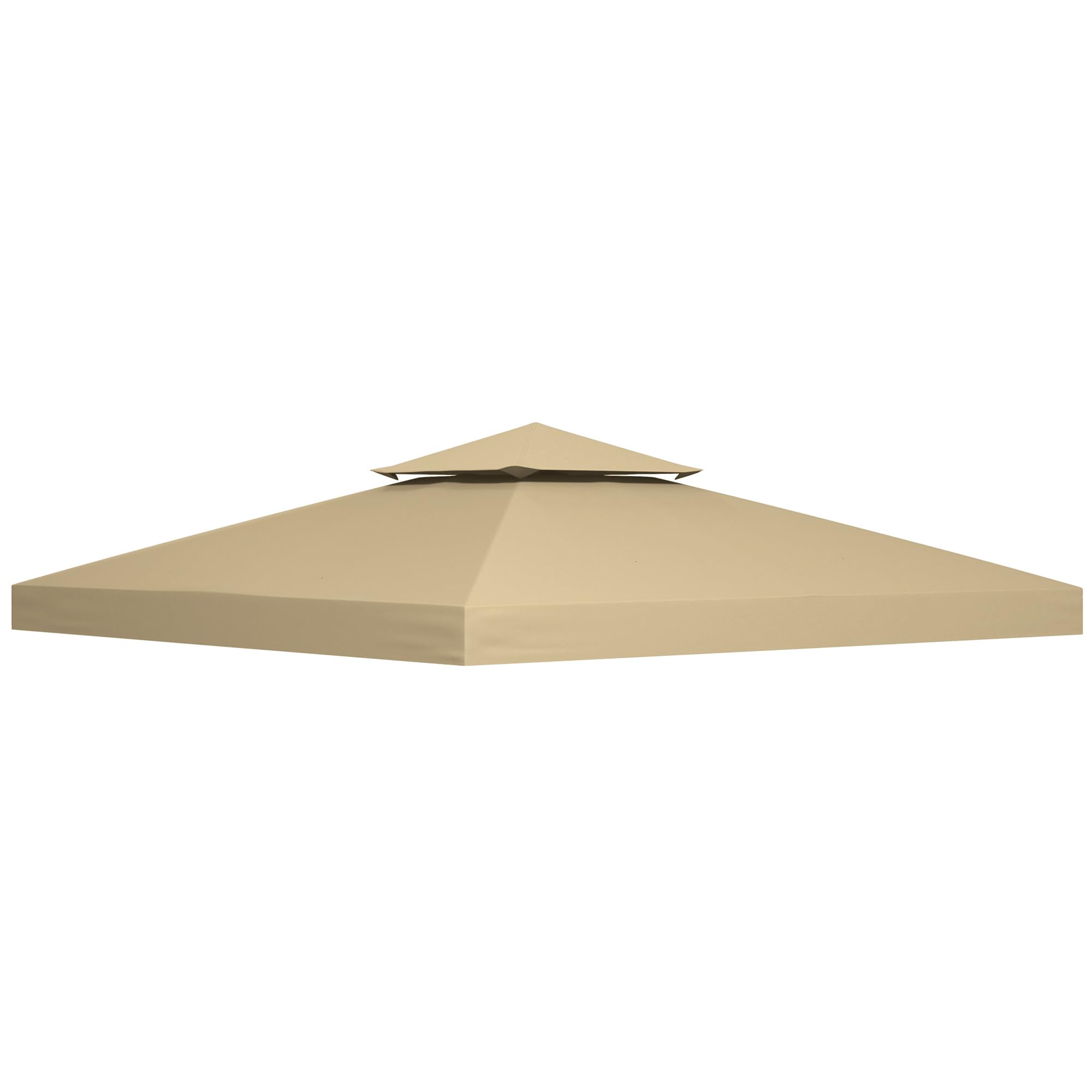 Outsunny Tetto di ricambio per gazebo da giardino, telo di ricambio per gazebo gazebo tenda 3 x 3 m, colore: Beige
