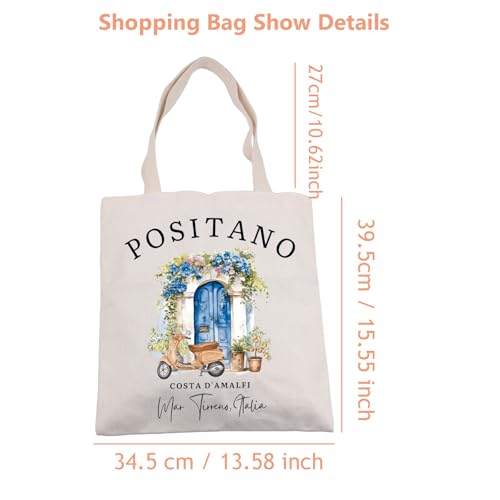 Bolso Tote de Lona Lemon Positano miniatura 3