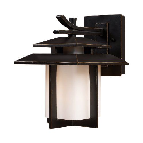 Artistic Lighting 42170/1 Kanso 1-Light Outdoor Sconce 8-Inch Width by 11-Inch Height In Hazelnut Bronze