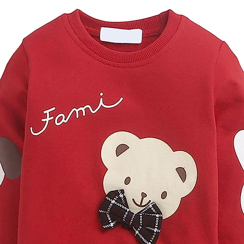 Image of Hopscotch Boys Cotton Animal Print Top And Pant Set In Red Color