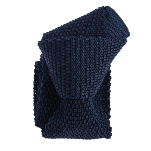 Cravate tricot en soie Tony & Paul bleu pensée fabriqué en Italie