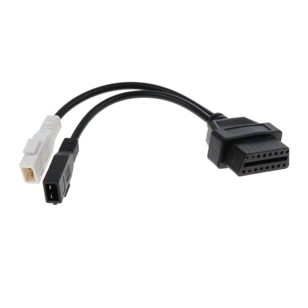 Trade-Shop OBD2 II 16pin cavo adattatore diagnostico 2x2 compatibile con Audi 80 B3 B4 Cabrio Coupe 100 C4 A6 C4 Seat Toledo, VW Polo Golf II III