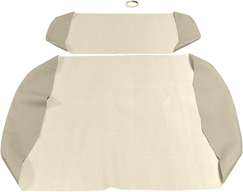 Miniatura 5 de Funda de asiento delantero para carrito de golf con grapas para caballo de batalla E-Z-Go, cuero de microfibra, marrón