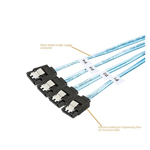 Cable SATA S-AS SFF-8087 a 4 SATA 12Gbps 50 cm miniatura 4