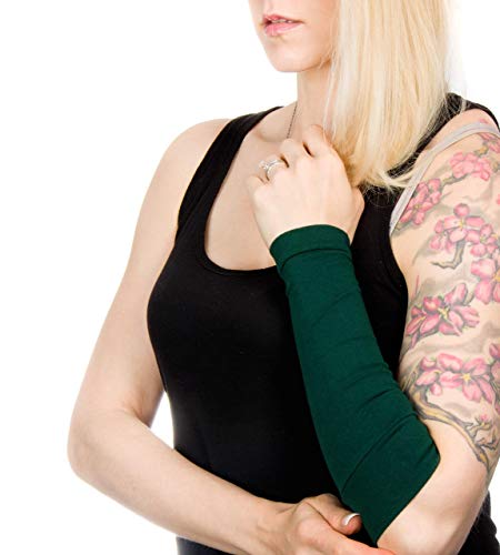 Forgotten Cotton Long Jersey Fabric Arm Cuff (Dark Green)2
