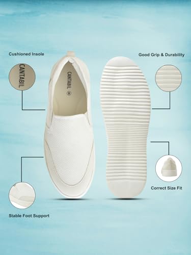 Image of Cantabil Casual Shoes for Men l Lightweight & Comfortable with Cushioned Insole Flynet Upper EVA Sole Slip On Closure (P MFTW00153E)