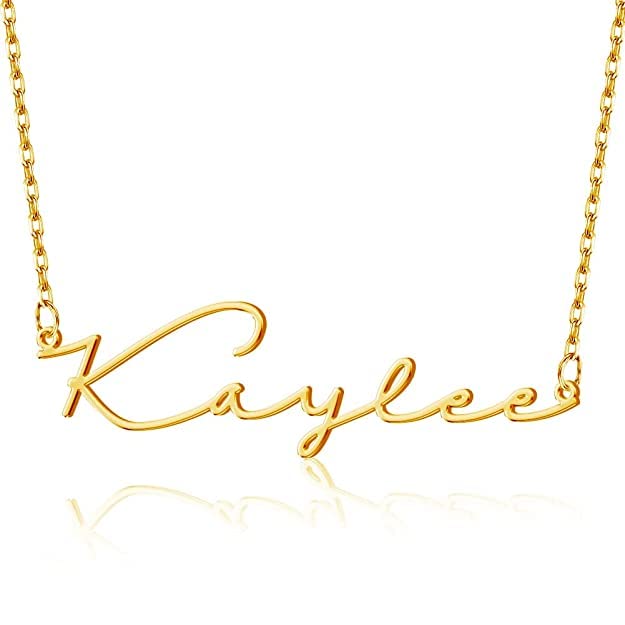 Custom Name Necklace Personalized Gold Plated Nameplate Pendant Gift for Women-image-14