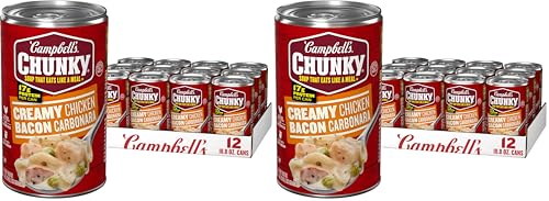 Campbell’s Chunky Soup, Creamy Chicken Bacon Carbonara Soup, 18.8 oz