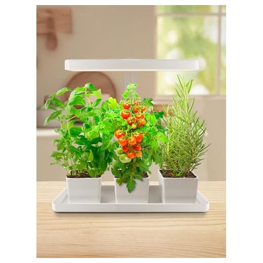 TORCHSTAR Indoor Herb Garden with LED Grow Light, Height Adjustable, 20W Growing System with Automatic Timer, CRI 95+, Full Spectrum Plant Light for Seeds, Vegetation, Home, White, No Pots or Plants