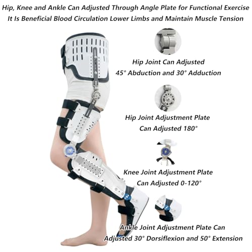 Órtesis de cadera ajustable con soporte de pierna completa miniatura 3