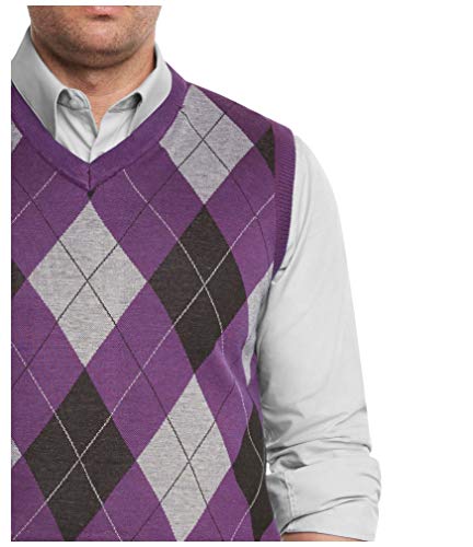 True Rock Men's Argyle V-Neck Sweater Vest2