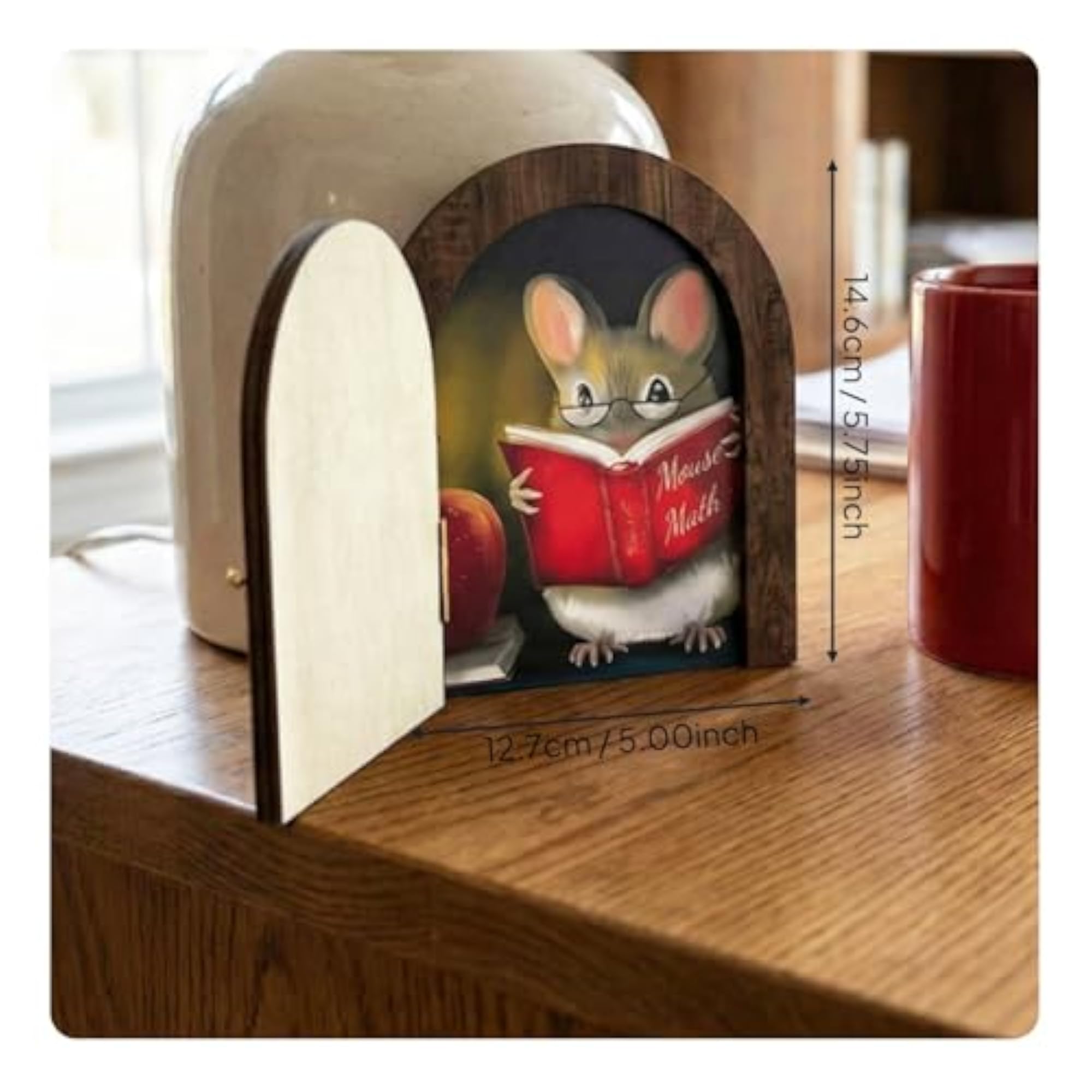 Whimsical Design Mouse Door Wall Decal Creative Gift