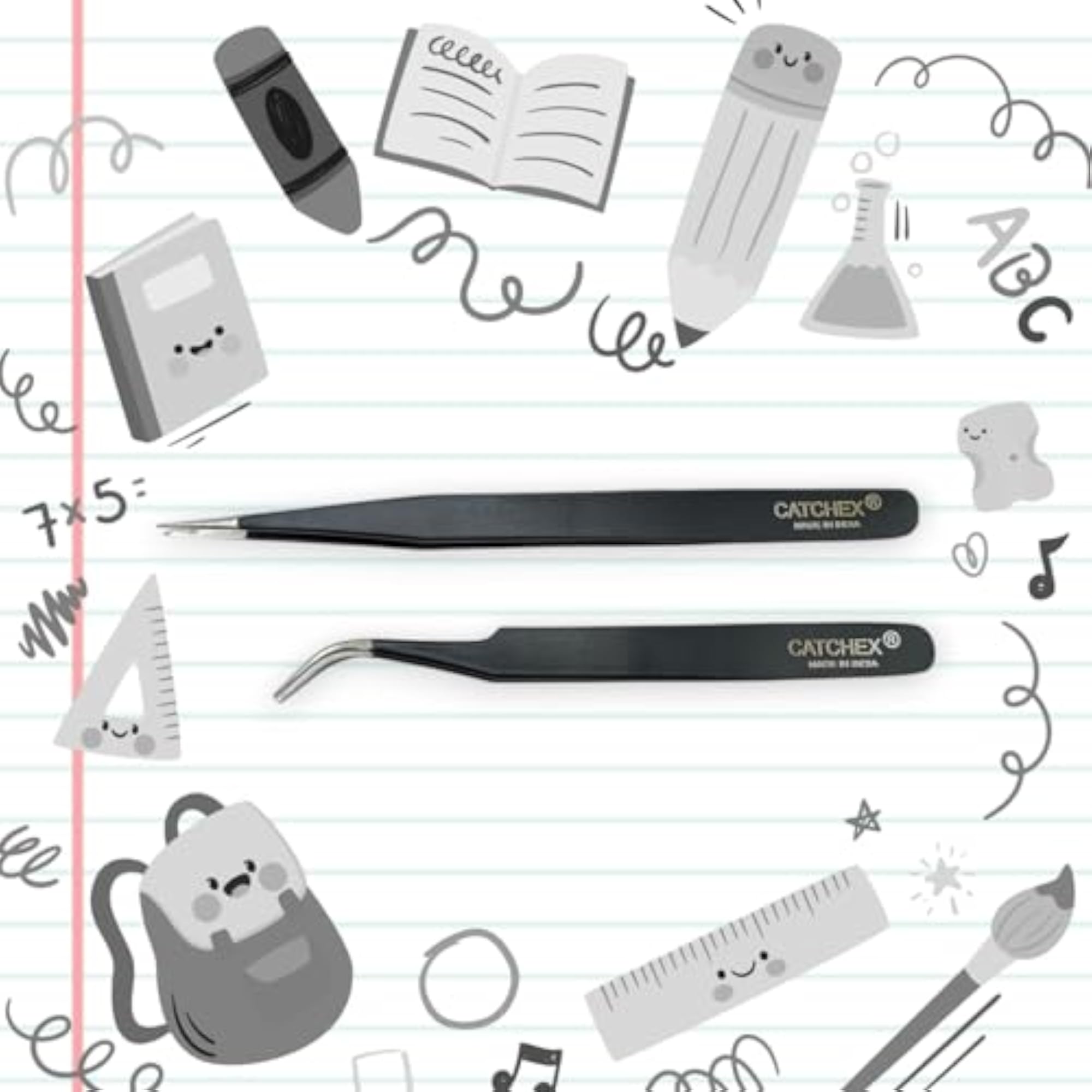 Non-Magnetic ESD Safe Anti-static Tweezers - Set of 2