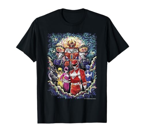 Power Rangers Mighty Morphin' Megazord Starry Night Poster T-Shirt