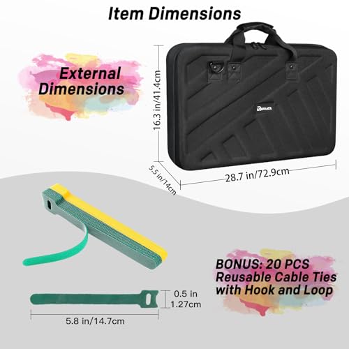Image of RAYMACE Hard EVA DJ Controller Case,Storage Case Fits Pioneer DDJ 1000,1000SRT,Protective Travel Storage Bag(28.7x 16.3 x 5.5 inch)
