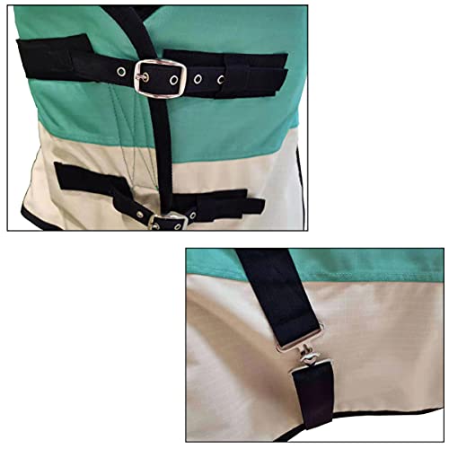 TMIL Oxford Winter Horse Sheet Rugs Horsecloth, waterdicht afneembaar, vliegendeken in meerdere maten, voor paarden voor… - Image 4