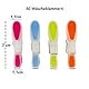 SOHFA Wäscheklammern bunt - 50er Set Wäscheklammer | Klammern aus stabilem Kunststoff mit Soft-Grip Bereich | Plastik Peg für Wäscheleine, Wäschespinne oder Wäscheständer | Wäscheklammern Plastik