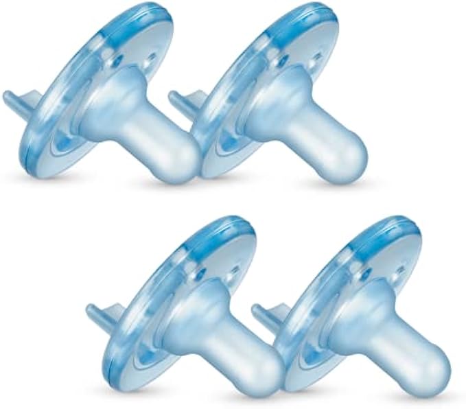 Philips AVENT Soothie Pacifier, Blue, 0-3 Months, 4 Pack, SCF190/43