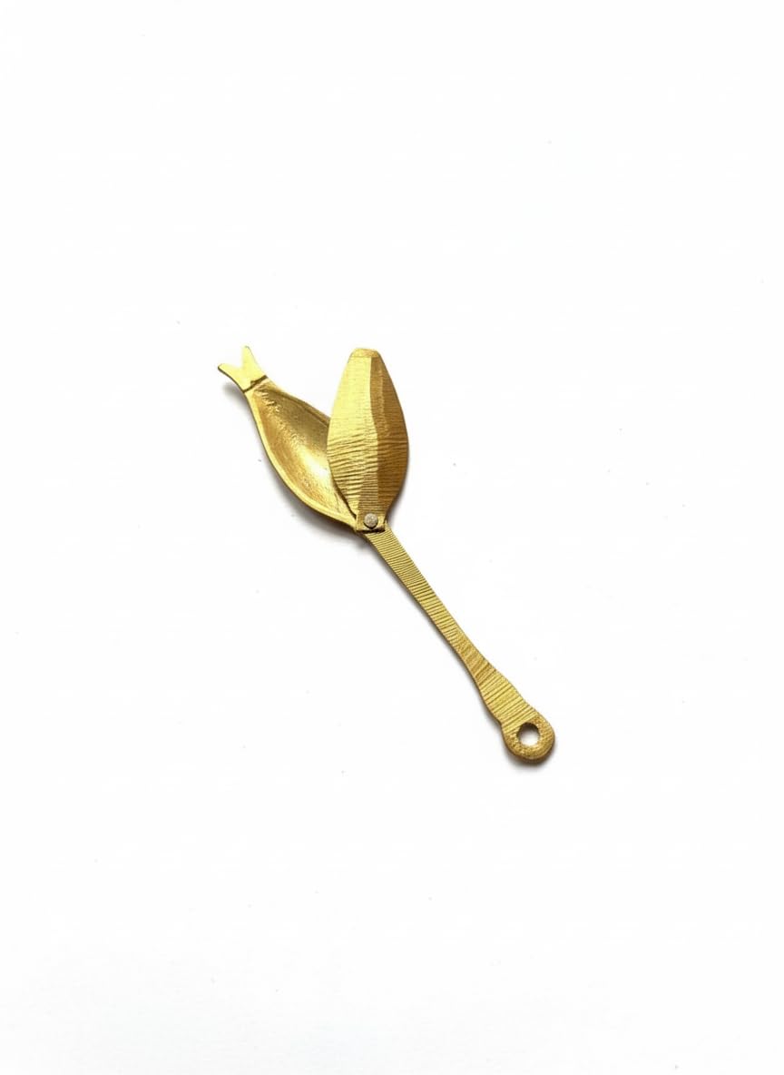 Bharatsastra Kajal Lata for Bengali Wedding, Original Brass Kajol Lata for Biye, Traditional Pital Kajal Dani, Pack of 1-image-16