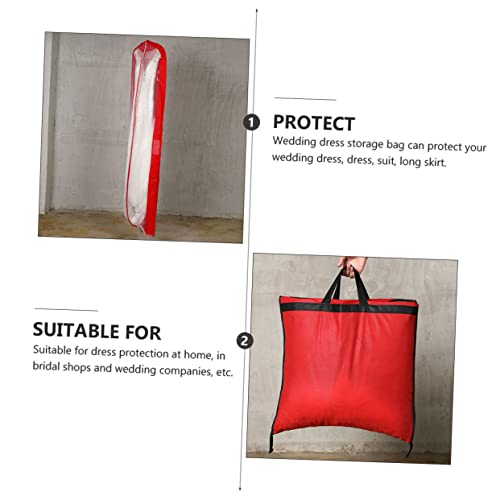 1pc Wedding Dress Storage Bag Dust Garment Cover for Long Gowns Non Woven Protective Pouch Easy to Clean Convenient Hanging for Dresses and Formal Wear4