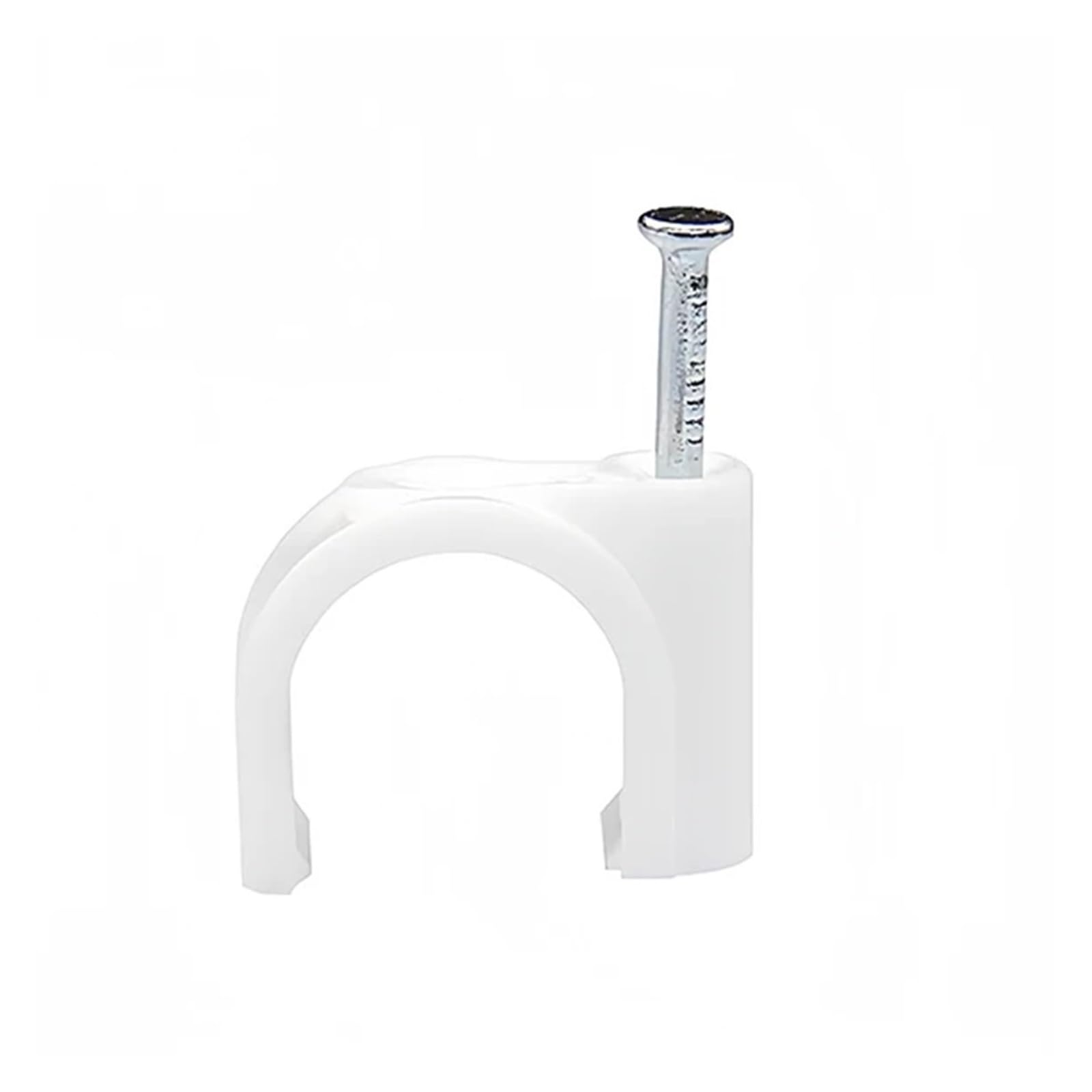 Clips for cables for de uñas Redondos 4-12 mm Blanco 100 piezas Cable eléctrico gestión(12mm 100pcs)