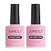 AIMEILI Base e Top Coat Semipermanente Smalto per Unghie in Gel UV LED Soak Off Kit Senza HEMA per Manicure 10ml