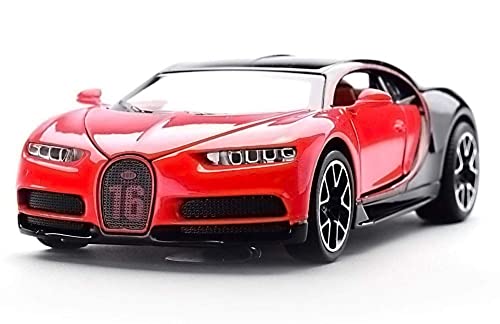 Image of Invite Enterprise 1:32 Scale Bugatti Chiron Die-Cast Metal Cars with 4 Openable Doors Light and Musical Sound, Pull Back Action Vehicle Toy for Kids【Colors as Per Stock】