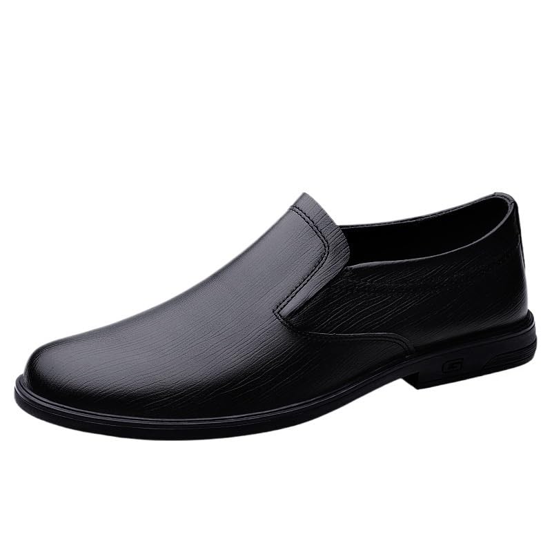 Dress Oxford Shoes for Men's Spanish Uniform Slip On Pointed Toe Non Slip Block Heel Slip Party Leather Shoes