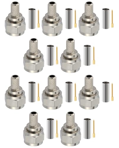 Conectores RF tipo F macho coaxiales x10 miniatura 4