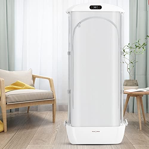 Moderner automatischer Wäscheständer mit Bügelfunktion in einem hellen Raum, glättet Kleidung.