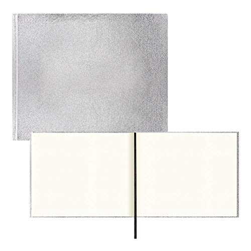 Livre d'or paysage 128 pages Letts Ladydate Quarto papier crème argent