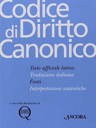 9788851420284 Codice di diritto canonico. Con aggiornamento