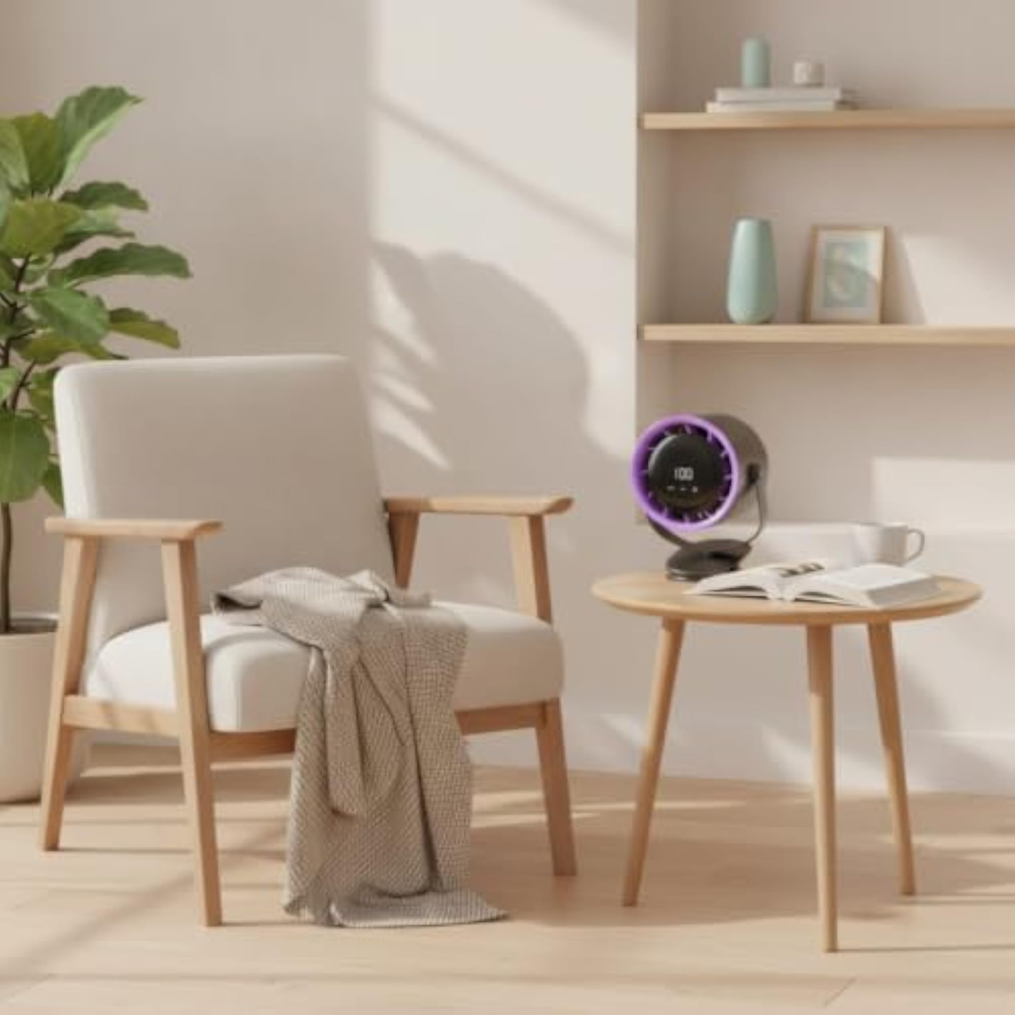 Portable Clamp-on Fan with Digital Display