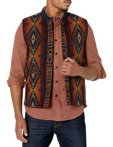 Pendleton Men's Parkdale Quilted Wool Snap Vest, Trapper Peak Multi, XX-Large