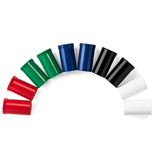 Top Class Ventures Airtight 19 Dram Pop Top Bottles - Storage Jar Containers With Hinged Lids - Multi Use For Herbs, Teas, Pills, Candy, And More - 10 Pack #TOP5