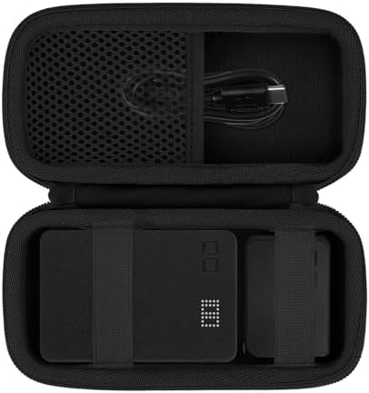 （ケースのみ）CIO モバイルバッテリー薄型 10000mAh 3ポート SMARTCOBY Pro SLIM 35W 用収納ケース，ブラック-Khanka