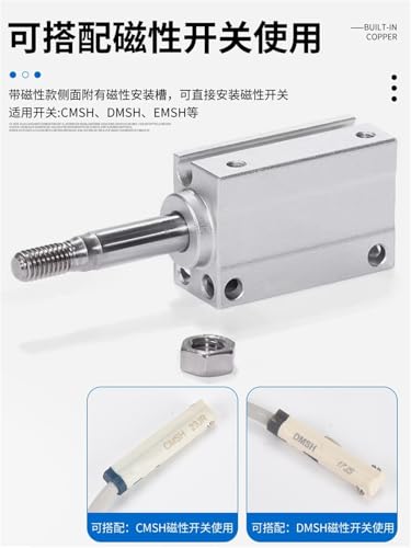Vérin pneumatique compact résolvant les problèmes d'espace de montage - 4