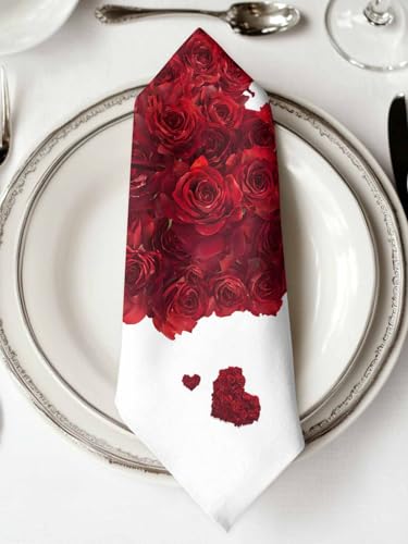 Servilletas de tela Rose Love set x4 50.5x50.5 cm miniatura 2
