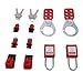 Fauitay Electrical Lockout Tagout Kit, Industrial Circuit Breaker Lock Device with Non Conductive Padlocks and Steel Nylon Clamps for Energy Isolation in Hazardous Environments