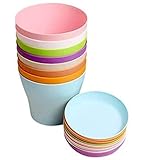 8 Kleine Blumentöpfe: Es gibt insgesamt 8 Pflanztöpfe mit Sockel. Jeder Blumentopf hat eine andere Farbe, die ausreicht, um Ihren täglichen Bedarf zu decken. Mit diesen Blumentöpfen können Sie Blumen und Pflanzen auf dem Balkon züchten.