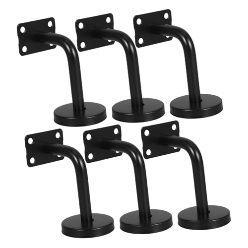Supports de main courante inox noir x6 pour rampe d'escalier